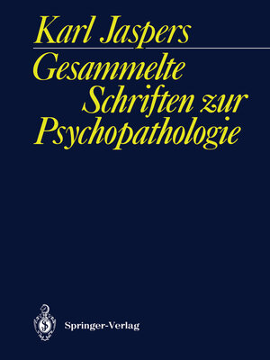 cover image of Gesammelte Schriften zur Psychopathologie